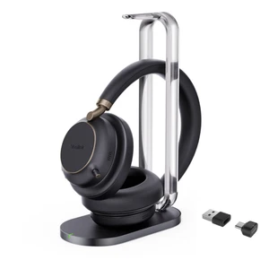Yealink BH76 Plus Dual, ANC Wireless Bluetooth Headset with Charging Stand, MS Teams, USB-C/A (Black)