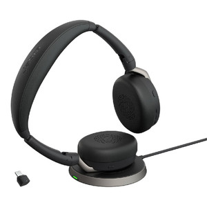 Jabra Evolve2 65 Flex MS Stereo ANC, Wireless Bluetooth Headset, With Wireless Charger, USB-C Jabra Evolve2 65 Flex MS Stereo ANC, Wireless Bluetooth Headset, With Wireless Charger, USB-C