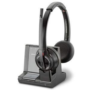 Poly Plantronics Savi 8220 Office Stereo, Wireless DECT Headset, With 3-in-1 Charging Base, For Deskphones, Computers & Mobile Poly Plantronics Savi 8220 Office Stereo, Wireless DECT Headset, With 3-in-1 Charging Base, For Deskphones, Computers & Mobile