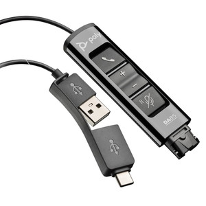 Poly Plantronics DA85-M USB-A, USB-C to Quick Disconnect, MS Teams Poly Plantronics DA85-M USB-A, USB-C to Quick Disconnect, MS Teams