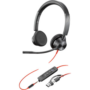 Poly Plantronics Blackwire 3325 UC Stereo Office Headset, USB-C, 3.5mm with USB-C/A Adapter Poly Plantronics Blackwire 3325 UC Stereo Office Headset, USB-C, 3.5mm with USB-C/A Adapter