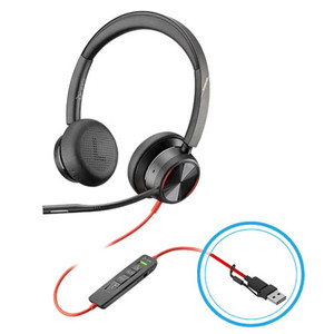 Poly Plantronics Blackwire 8225-M Active Noise Cancelling Headset, With Mic Boom, USB-C with USB-C/A Adapter Poly Plantronics Blackwire 8225-M Active Noise Cancelling Headset, With Mic Boom, USB-C with USB-C/A Adapter