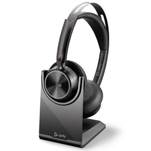 Poly Plantronics Voyager Focus 2 UC Wireless Headset, Active Noise Cancellation, With Charging Stand, USB-C and USB-C/A Adapter Poly Plantronics Voyager Focus 2 UC Wireless Headset, Active Noise Cancellation, With Charging Stand, USB-C and USB-C/A Adapter