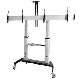 Startech Dual TV Cart w/Equipment Shelves, For 37" to 60" Displays Startech Dual TV Cart w/Equipment Shelves, For 37" to 60" Displays