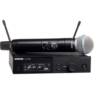 Shure SLXD24A/B58 Digital Wireless Handheld Microphone System with Beta 58A Handheld Capsule (L57:650-694MHz) Shure SLXD24A/B58 Digital Wireless Handheld Microphone System with Beta 58A Handheld Capsule (L57:650-694MHz)