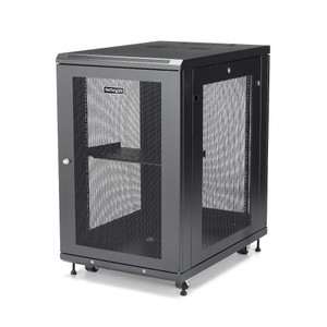 StarTech 4-Post 18U Server Rack Cabinet, Lockable 19" Data Rack Cabinet for Computer / AV / IT Equipment, Office / Home Network Rack with Casters & Adjustable Mounting Rails StarTech 4-Post 18U Server Rack Cabinet, Lockable 19" Data Rack Cabinet for Computer / AV / IT Equipment, Office / Home Network Rack with Casters & Adjustable Mounting Rails