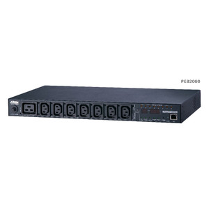 ATEN 1U 20A/16A 8-Port Metered & Switched eco PDU (PE8208) ATEN 1U 20A/16A 8-Port Metered & Switched eco PDU (PE8208)