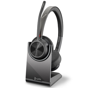 Poly Plantronics Voyager 4320-M UC Stereo, Wireless Bluetooth Headset, With Charging Stand, MS Teams, USB-A Poly Plantronics Voyager 4320-M UC Stereo, Wireless Bluetooth Headset, With Charging Stand, MS Teams, USB-A