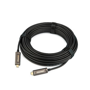 Kramer CP-AOCU31/CC-15 USB 3.1 GEN–2 Optical USB–C (M) to USB–C (M) Cable — Plenum Rated (15') Kramer CP-AOCU31/CC-15 USB 3.1 GEN–2 Optical USB–C (M) to USB–C (M) Cable — Plenum Rated (15')