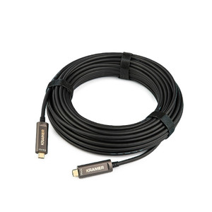 Kramer CP-AOCU31/CC-35 USB 3.1 GEN–2 Optical USB–C (M) to USB–C (M) Cable — Plenum Rated (35') Kramer CP-AOCU31/CC-35 USB 3.1 GEN–2 Optical USB–C (M) to USB–C (M) Cable — Plenum Rated (35')