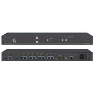Kramer VM-218DT 2x1:8 4K60 4:2:0 HDMI & Long–Reach HDBaseT, RS–232, IR & Stereo Audio Switchable DA Kramer VM-218DT 2x1:8 4K60 4:2:0 HDMI & Long–Reach HDBaseT, RS–232, IR & Stereo Audio Switchable DA