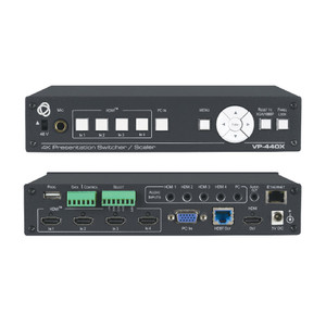 Kramer VP-440X 18G 4K Presentation Switcher/Scaler with HDBaseT & HDMI Simultaneous Outputs