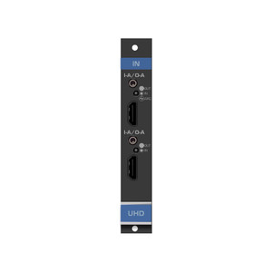 Kramer UHDA-IN2-F16 2–Channel 4K60 4:2:0 HDMI Input Card with Selectable Embedded, De–embedded or ARC Analog Audio