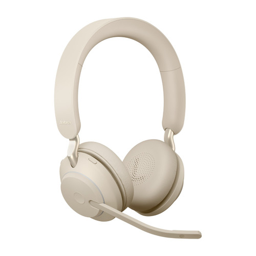 Jabra Evolve2 65 UC Stereo Headset, Link 380 USB-C Wireless Adapter (Beige) Jabra Evolve2 65 UC Stereo Headset, Link 380 USB-C Wireless Adapter (Beige)
