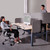 Steelcase Migration SE Pro Bench Curved Screen - Cluster of 8, 1400W x 700D