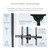 Startech Dual TV Ceiling Mount With Adjustable Telescopic Pole, For 32&quot; to 75&quot; Displays
