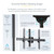 Startech TV Ceiling Mount With Adjustable Telescopic Long Pole, For 32" to 75" Displays