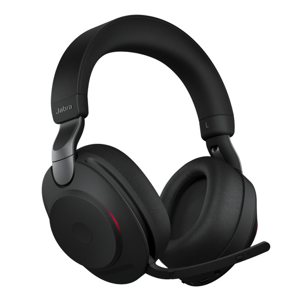 Jabra Evolve2 85 UC Stereo ANC Headset With Link 380 USB-A Wireless Adapter (Black)