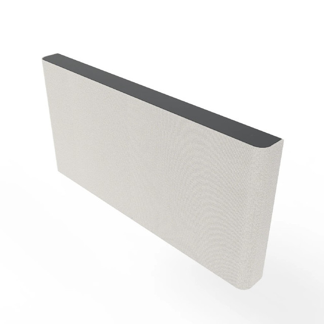 Heckler AV Credenza 4U (Black Grey with Off WhiteFabric)