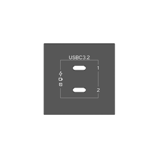 Kramer MD-2C/2CM Passive Dual USB-C Female Connector Module (Black)