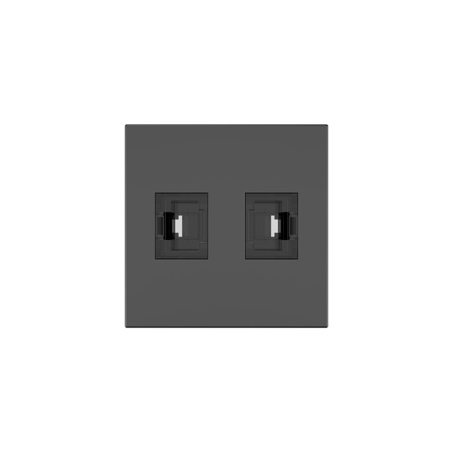 Kramer MD-2RJ45 Passive Dual RJ45 Port Female Connector Module (Black)