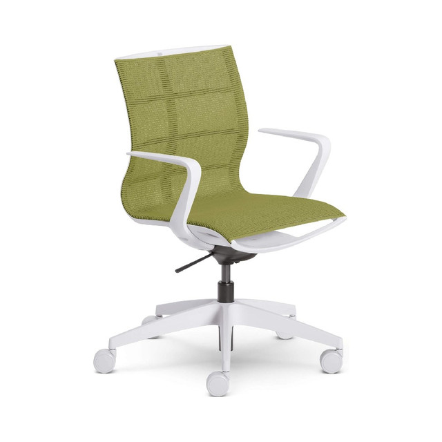 Ashton Bentley Chair-Sedus se:joy (Light Grey Frame Olive Green Fabric)