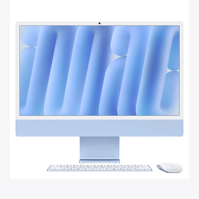 Apple 24" iMac with Retina 4.5K Display M4 Chip | 10‑Core CPU | 10‑Core GPU | 24GB RAM | 512GB SSD | (Blue)
