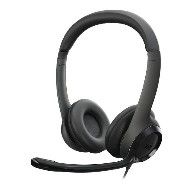Logitech H390 USB Stereo Headset, Wired USB Headset (Black)