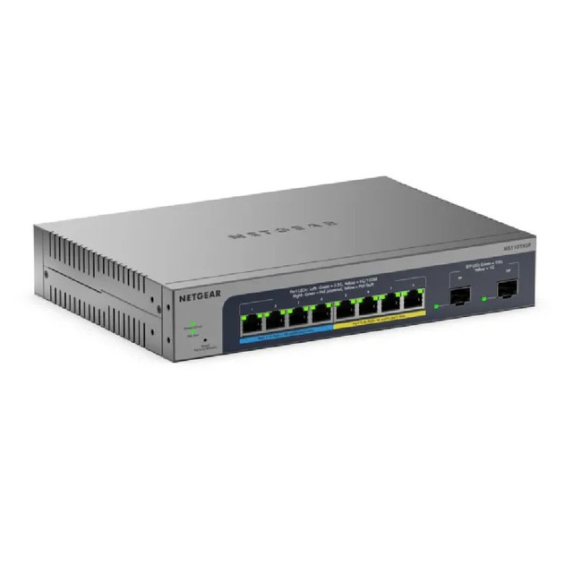 Netgear MS110TXUP 8-Port Ultra60 PoE++ Multi-Gigabit Smart Managed Switch with 2 10G SFP+ Ports