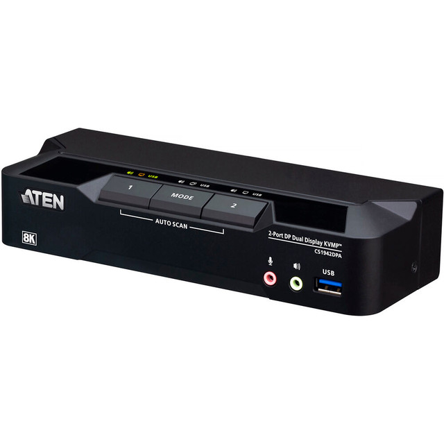 ATEN 2-Port USB 3.0 8K DisplayPort Dual-Display KVMP Switch (Cables Included)