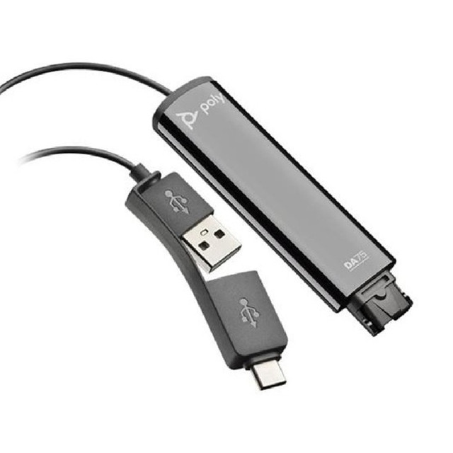 Poly Plantronics DA75 USB Adapter, No Buttons