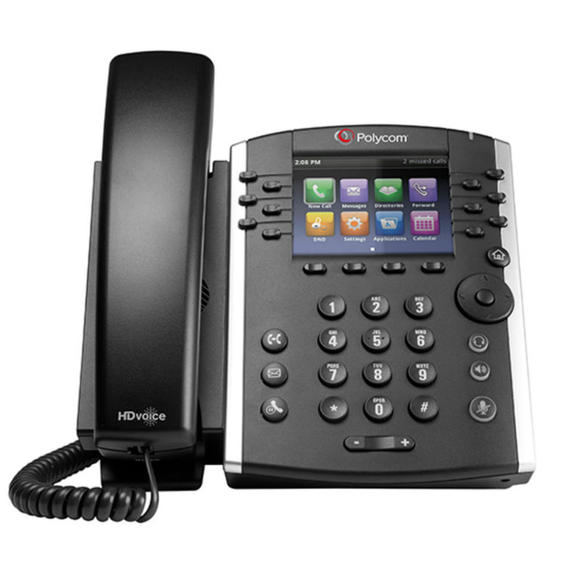 Poly VVX 411 Business Media Phone, Microsoft Skype For Business Edition