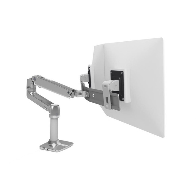 Ergotron LX Desk Dual Direct Arm Two Monitor Mount (Polished Aluminum)