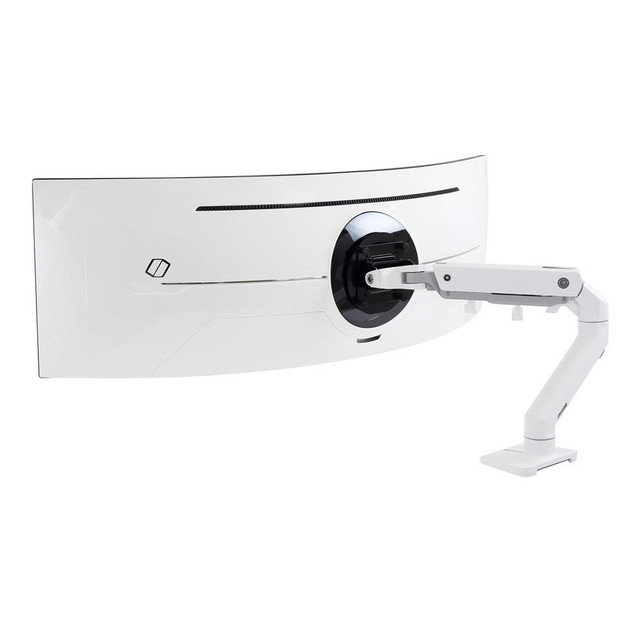 Ergotron HX Desk Monitor Arm with HD Pivot For Immersive 1000R Curved Screens (White)