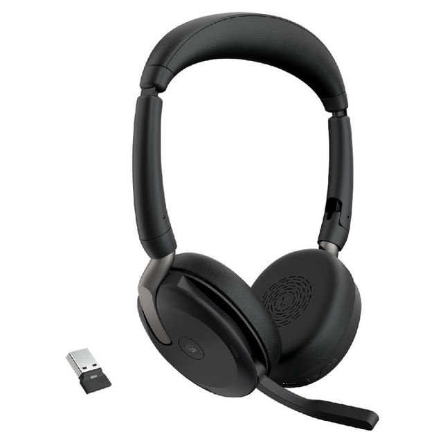Jabra Evolve2 65 Flex MS Stereo ANC, Wireless Bluetooth Headset, USB-A