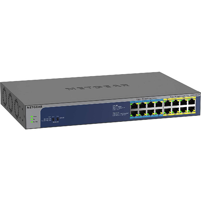 Netgear 16-Port Gigabit Ethernet High-Power PoE+ Unmanaged Switch with 8-Ports PoE++ (380W)