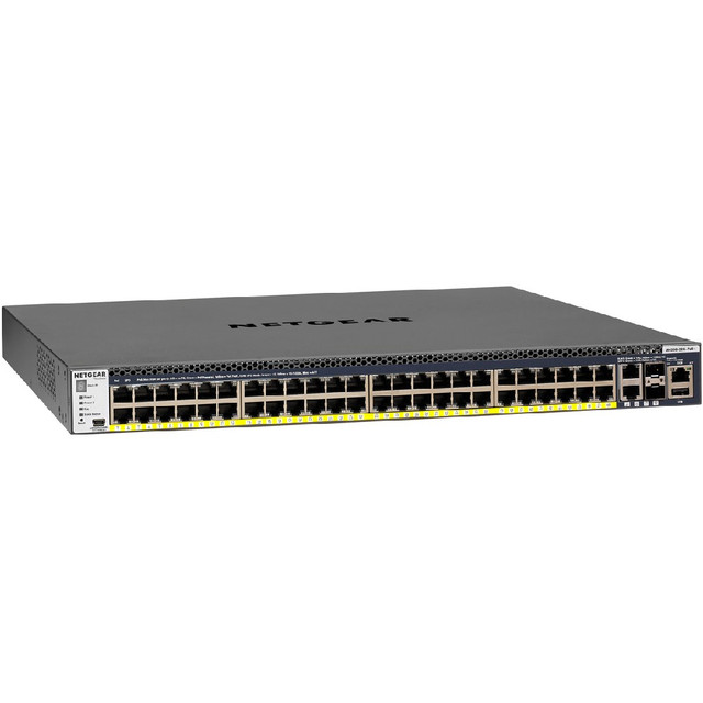 Netgear 48-Port Fully Managed Switch M4300-52G-PoE+ 48x1G PoE+, 2x10GBASE-T, 2xSFP+, Stackable, 550w PSU, ProSAFE Lifetime Protection