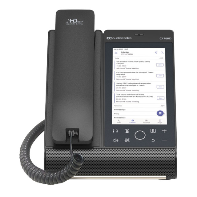 Audiocodes Zoom C470HD Total Touch IP-Phone PoE GbE with Integrated BT and Dual Band Wi-Fi