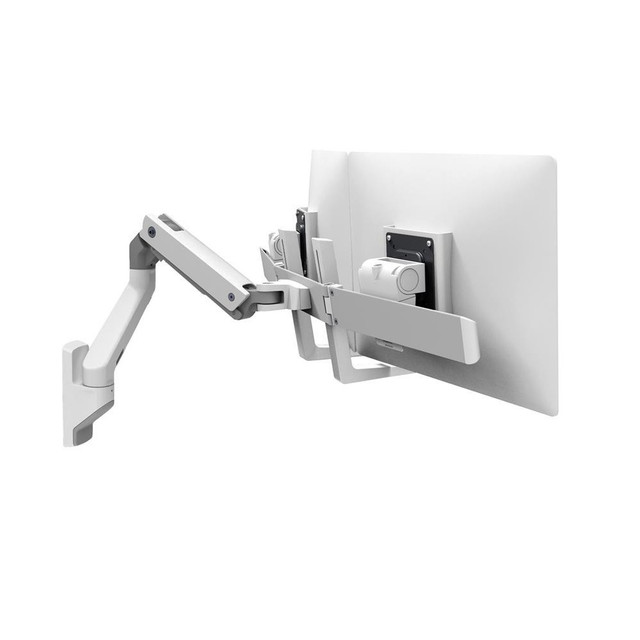 Ergotron HX Wall Dual Monitor Arm Two Monitor Mount (White)