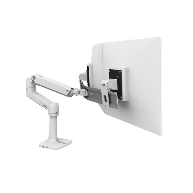 Ergotron LX Desk Dual Direct Arm Two Monitor Mount (White)