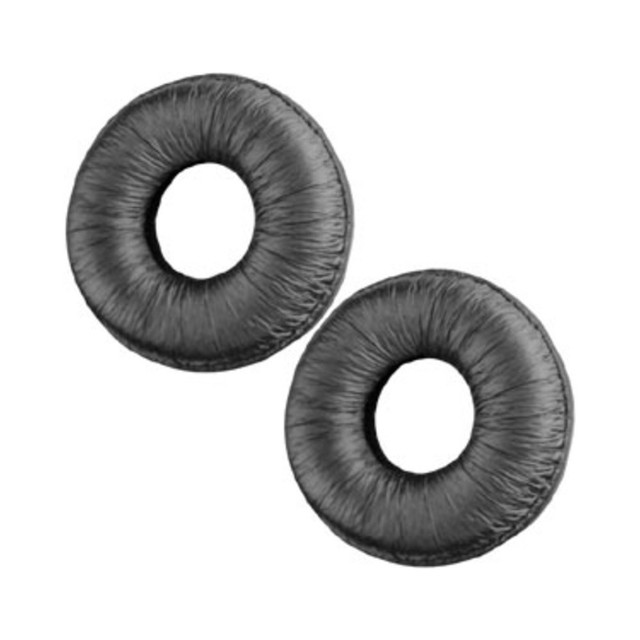 Poly Replacement Leatherette Ear Cushions For SupraPlus Wireless Headset, 1 Pair, 2 Pcs