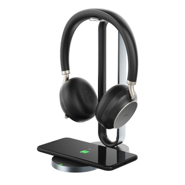 Yealink BH76 Dual, Wireless Bluetooth Headset, Wireless Charging Stand, UC, USB-A Dongle (Black)
