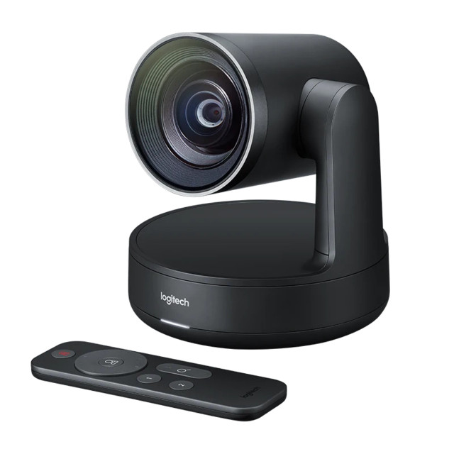 Logitech Rally Camera, 4K Ultra HD PTZ Camera, Large Meeting Rooms