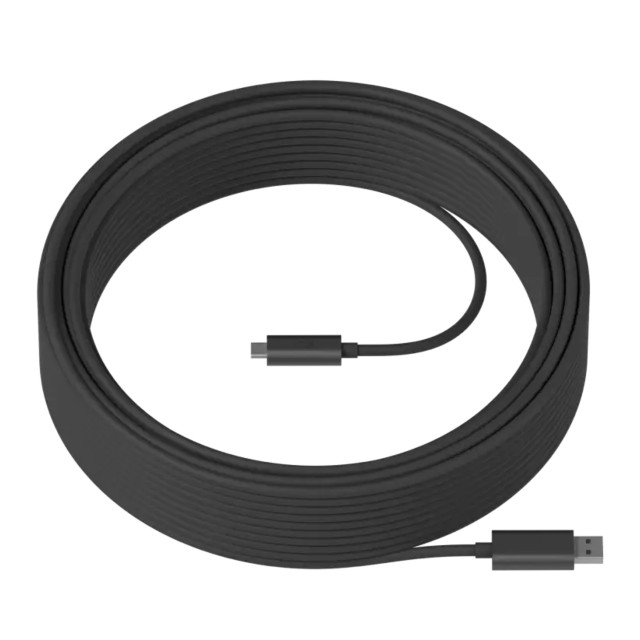 Logitech Strong USB Cable, Extended Length SuperSpeed 10Gbps For Tap, Rally Camera, Meetup (25m)