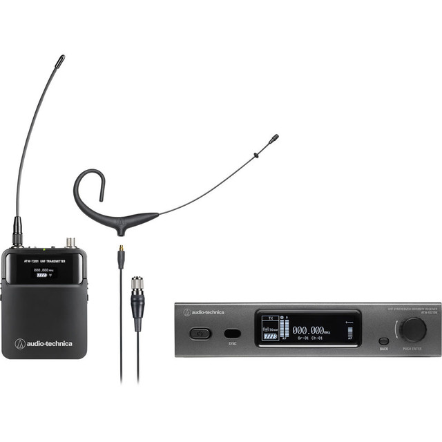 Audio-Technica ATW-3211N/BP892xcH 3000 Series Network Wireless Omni Headworn Microphone System (Black)