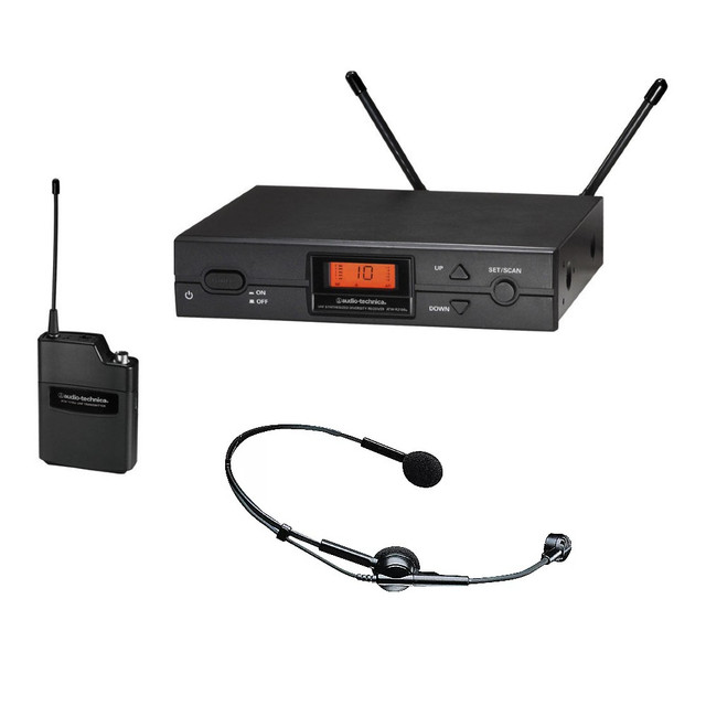 Audio-Technica ATW-2110b/ATM75cw 2000 Series Wireless Cardioid Headworn Microphone System