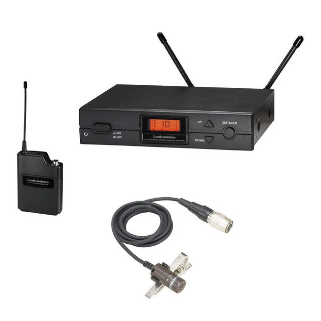 Audio-Technica ATW-2110b/829cw 2000 Series Wireless Cardioid Lavalier Microphone System