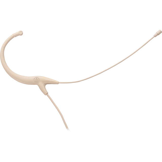 Audio-Technica BP892cLM3 MicroSet Subminiature Omnidirectional Headworn Microphone, 3.5mm (Beige)