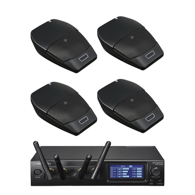 Audio-Technica ATW-1446 System 20 PRO Quad Wireless Boundary Mic System