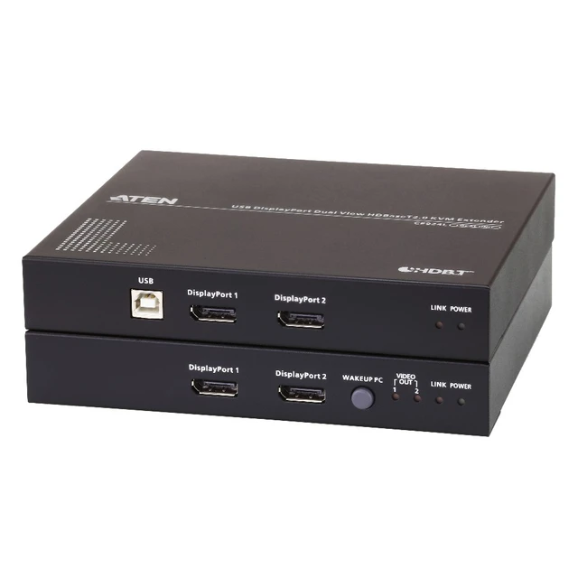 ATEN USB DP Dual View HDBaseT 2.0 KVM Extender (4K@100m for Single View)